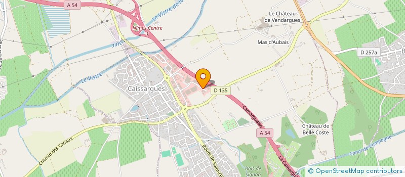 localisation de l'entreprise A.B.H. ENVIRONNEMENT  CAISSARGUES