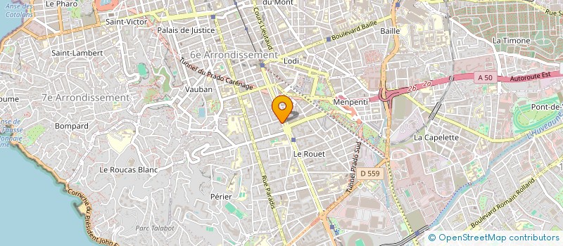 localisation de l'entreprise A.B.H.I. à MARSEILLE 8