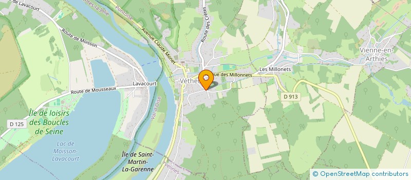 localisation de l'entreprise A.B.I  VETHEUIL