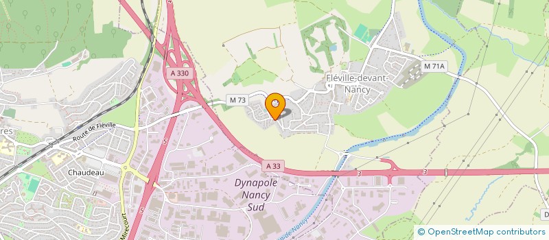 localisation de l'entreprise A.B.I.  FLEVILLE-DEVANT-NANCY