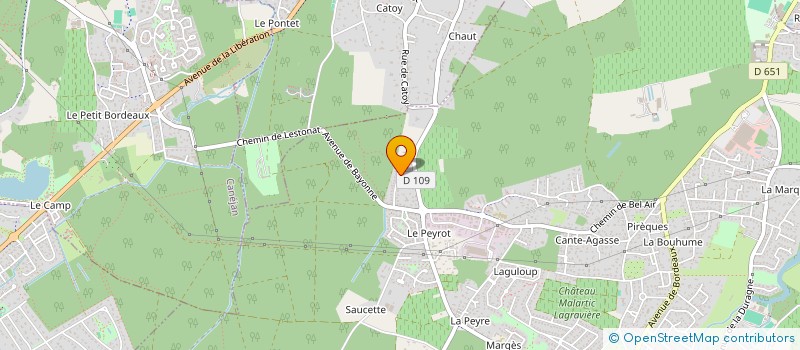 localisation de l'entreprise A.B.I.  LEOGNAN