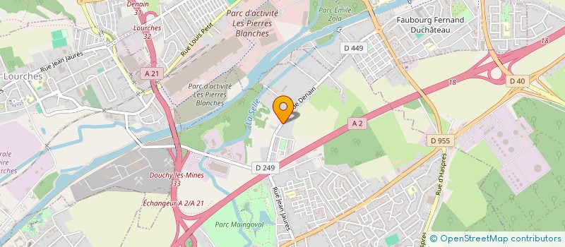 localisation de l'entreprise A.B.I à DOUCHY-LES-MINES