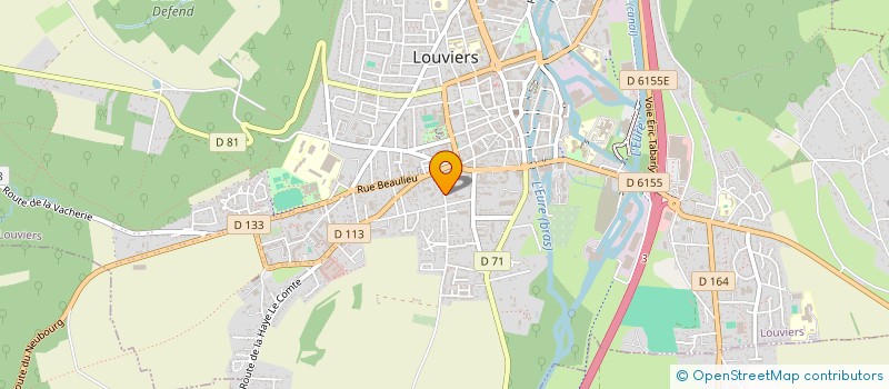 localisation de l'entreprise A.B.I.  LOUVIERS