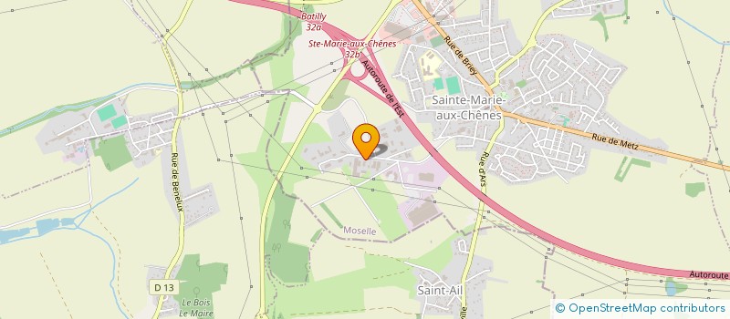 localisation de l'entreprise A.B.K.  SAINTE-MARIE-AUX-CHENES