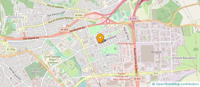 localisation de l'entreprise A B K MACONNERIE SARL à METZ