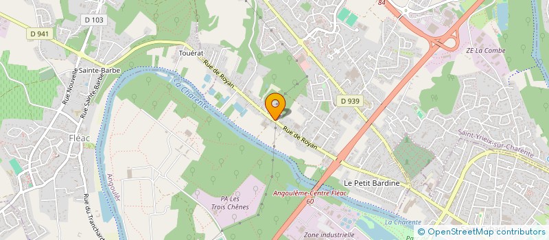 localisation de l'entreprise A B LOCATION  SAINT-YRIEIX-SUR-CHARENTE