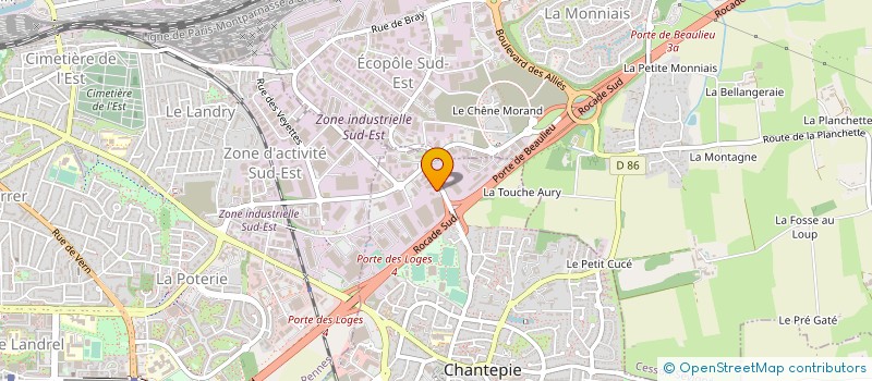localisation de l'entreprise A B M à CHANTEPIE
