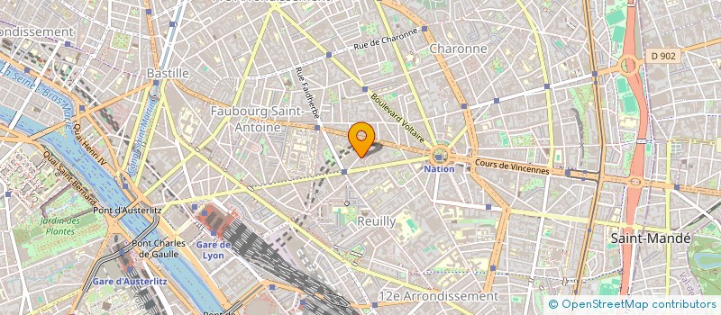 localisation de l'entreprise A.B.M.  PARIS