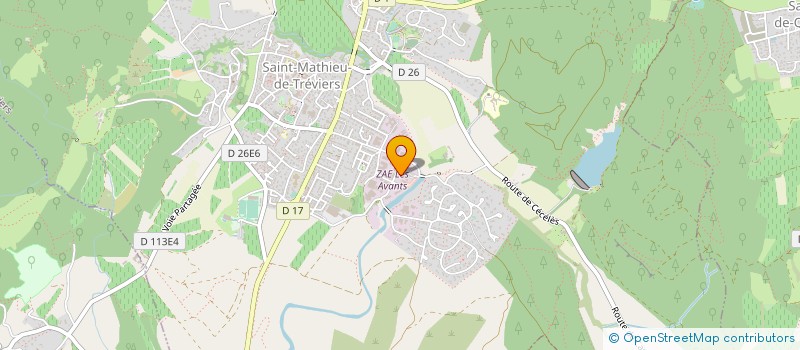 localisation de l'entreprise A B M  SAINT-MATHIEU-DE-TREVIERS