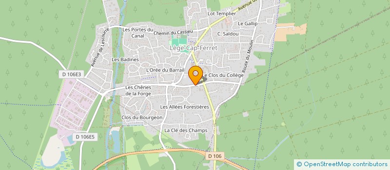 localisation de l'entreprise A.B.M à LEGE-CAP-FERRET
