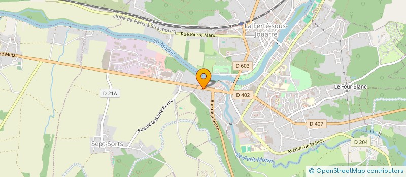 localisation de l'entreprise A.B.M. à LA FERTE-SOUS-JOUARRE