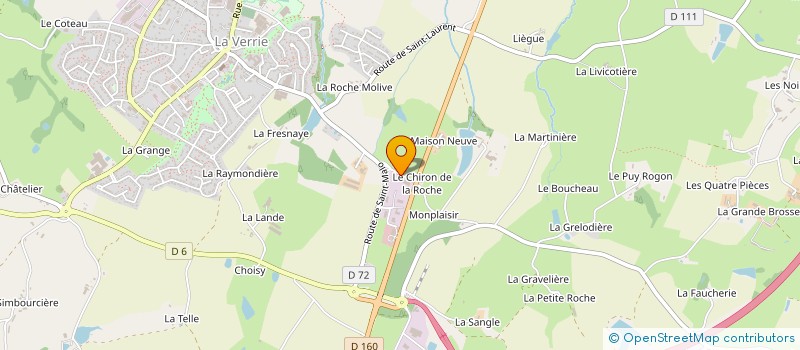 localisation de l'entreprise A.B.M. ATELIER BAUDON-MONNIER à CHANVERRIE