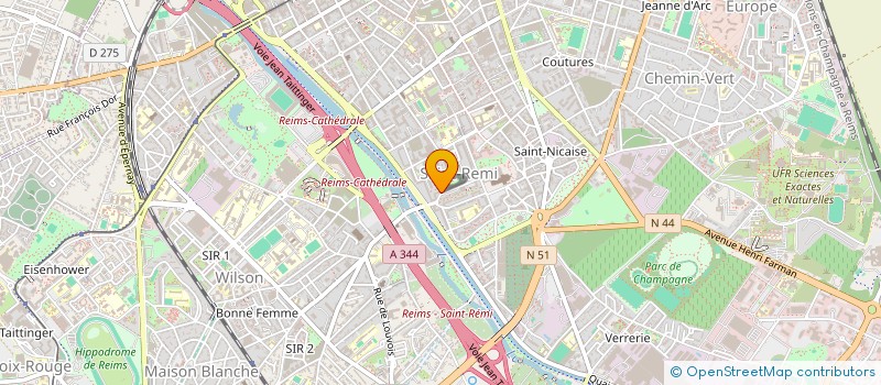 localisation de l'entreprise A.B.M.C  REIMS