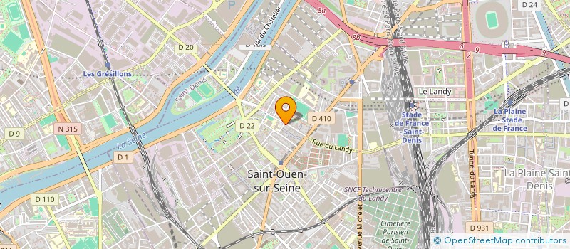 localisation de l'entreprise A.B.M. IMMO à SAINT-OUEN-SUR-SEINE