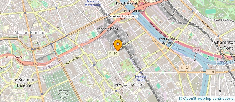 localisation de l'entreprise A.B.M. SERVICES à IVRY-SUR-SEINE
