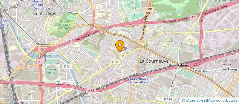 localisation de l'entreprise A.B.N. à LA COURNEUVE