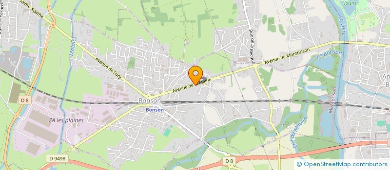 localisation de l'entreprise A B N FACADES  BONSON