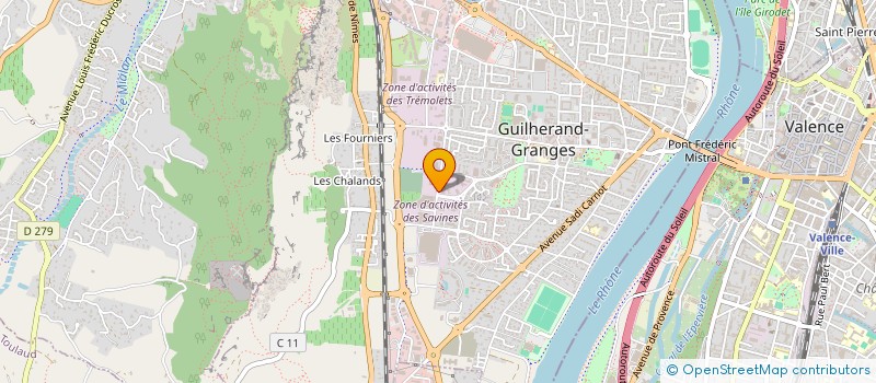 localisation de l'entreprise A.B.N. SERVICES  GUILHERAND-GRANGES