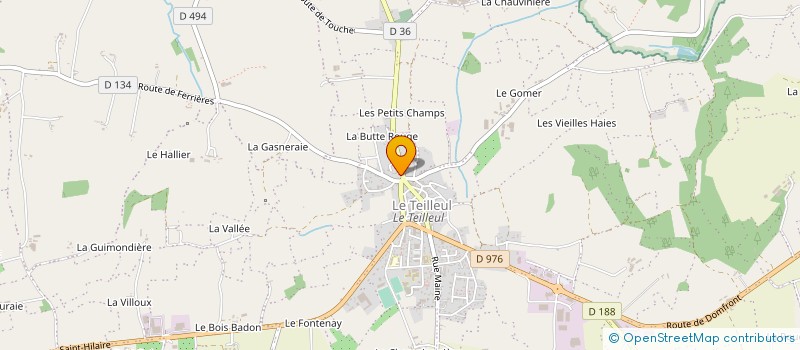 localisation de l'entreprise A.B.P.  LE TEILLEUL