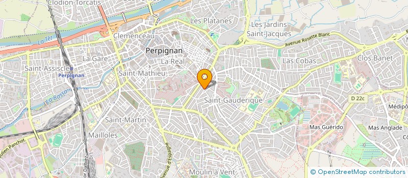 localisation de l'entreprise A.B.P.  PERPIGNAN