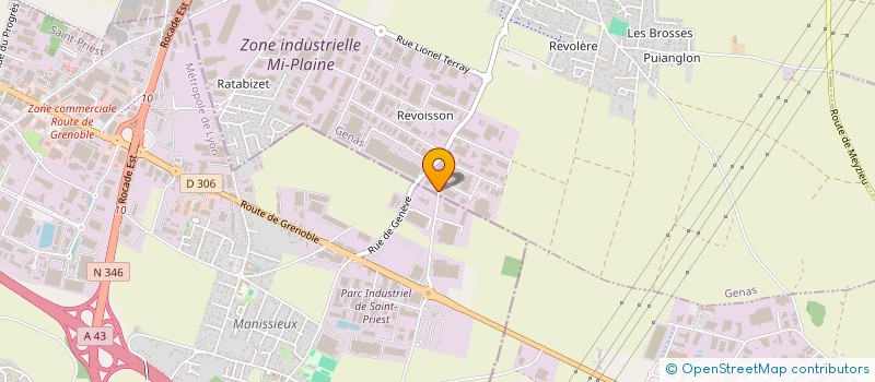 localisation de l'entreprise A.B.P. GENAS  GENAS