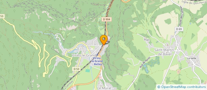 localisation de l'entreprise A.B.P. MENUISERIE  VIRIEU-LE-GRAND