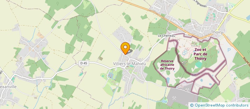 localisation de l'entreprise A B PEINTURE  VILLIERS-LE-MAHIEU