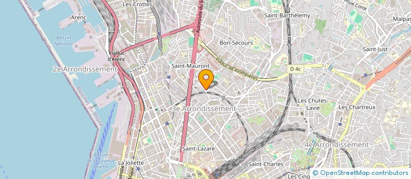 localisation de l'entreprise A.B. PEINTURES à MARSEILLE