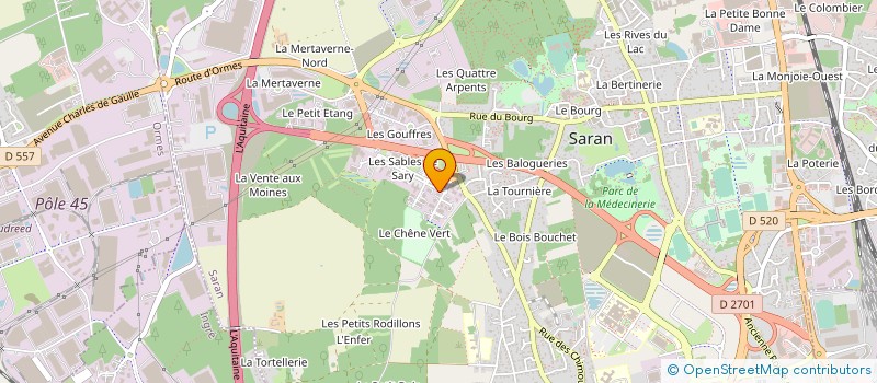 localisation de l'entreprise A.B.PLUS à SARAN