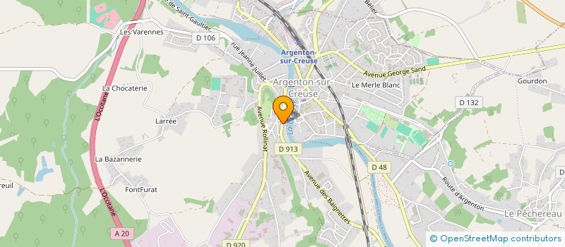 localisation de l'entreprise A B PLUS INGENIERIE à ARGENTON-SUR-CREUSE