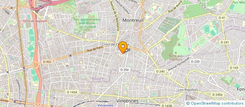 localisation de l'entreprise A B PRO à MONTREUIL