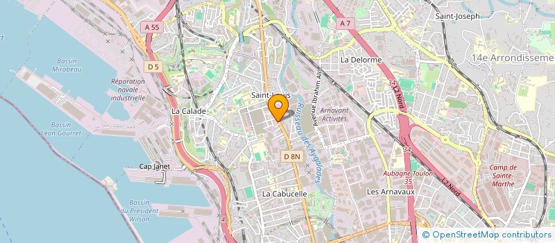 localisation de l'entreprise A.B.R. à MARSEILLE