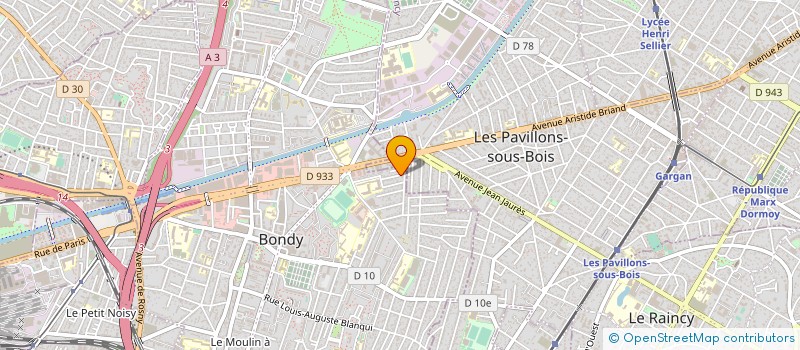 localisation de l'entreprise A.B.R. AMENAGEMENT BATIMENT RENOVATION  BONDY