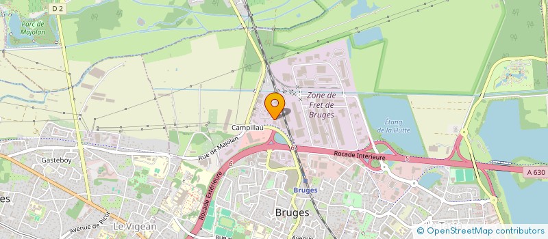 localisation de l'entreprise A B S (AQUITAINE BATIMENT SERVICES)  BRUGES