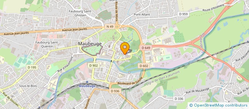 localisation de l'entreprise A.B.S.B à MAUBEUGE