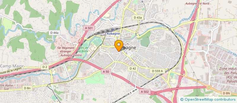 localisation de l'entreprise A.B.S. CONSTRUCTION  AUBAGNE