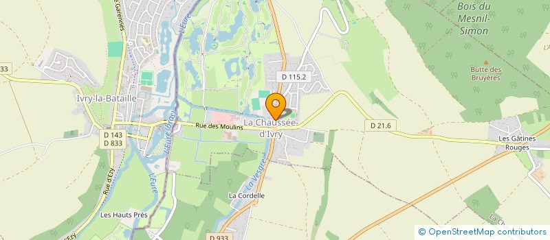 localisation de l'entreprise A.B.S. TRANSPORTS à LA CHAUSSEE-D'IVRY