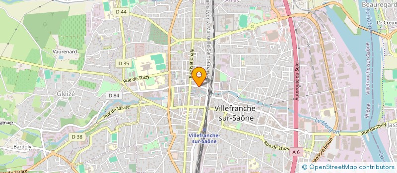 localisation de l'entreprise A B T P  VILLEFRANCHE-SUR-SAONE