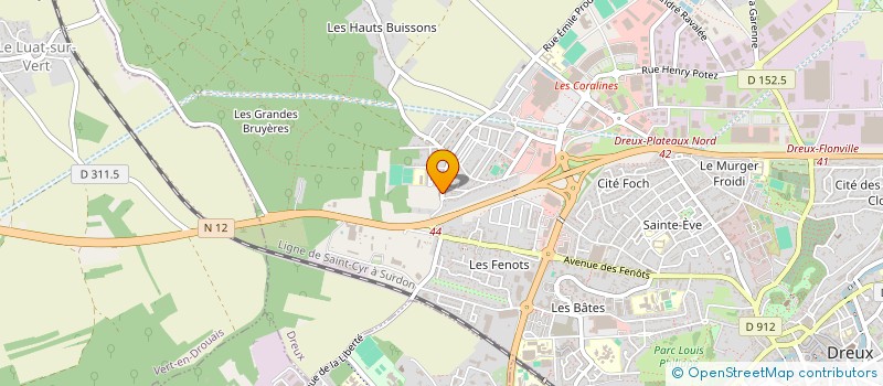 localisation de l'entreprise A.B TAXI à DREUX