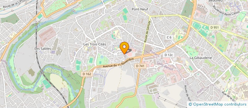 localisation de l'entreprise A B TRANSPORT à POITIERS