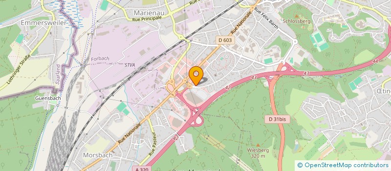 localisation de l'entreprise A.B. TRANSPORTS  FORBACH