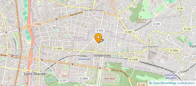 localisation de l'entreprise A.B.V à VINCENNES