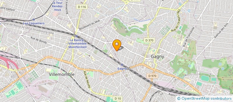 localisation de l'entreprise A.B.V. ARTISAN BOIS VERRE  GAGNY