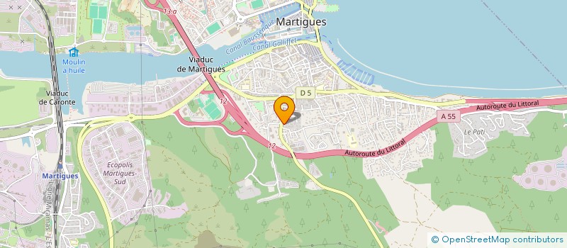 localisation de l'entreprise A.B.W  MARTIGUES