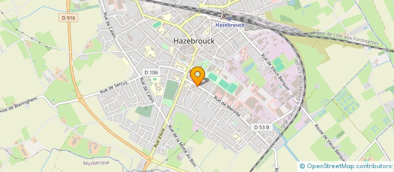 localisation de l'entreprise A.B.W.  HAZEBROUCK
