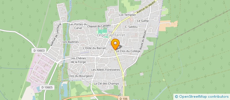 localisation de l'entreprise A B Y IMMOBILIER à LEGE-CAP-FERRET