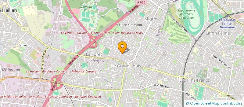 localisation de l'entreprise A.BARDAGE à EYSINES