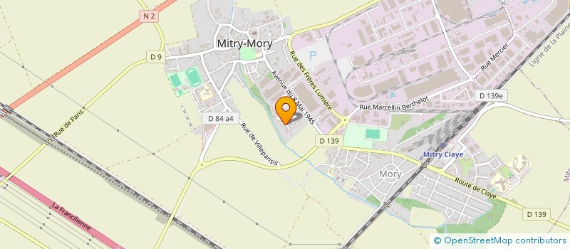 localisation de l'entreprise A+BAT à MITRY-MORY