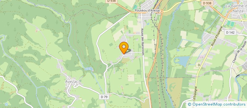 localisation de l'entreprise A.BAT.E.G.  AVEZAC-PRAT-LAHITTE