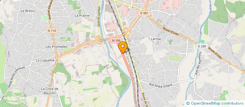 localisation de l'entreprise A.BE.SOL  SAINT-HILAIRE-DE-BRETHMAS